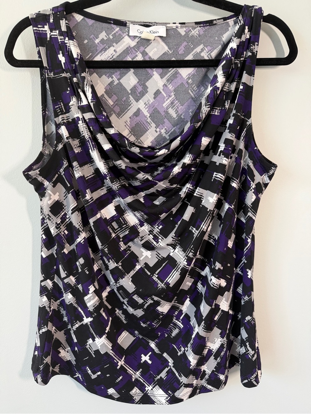 Calvin Klein Geometric Cowl Neck Tank